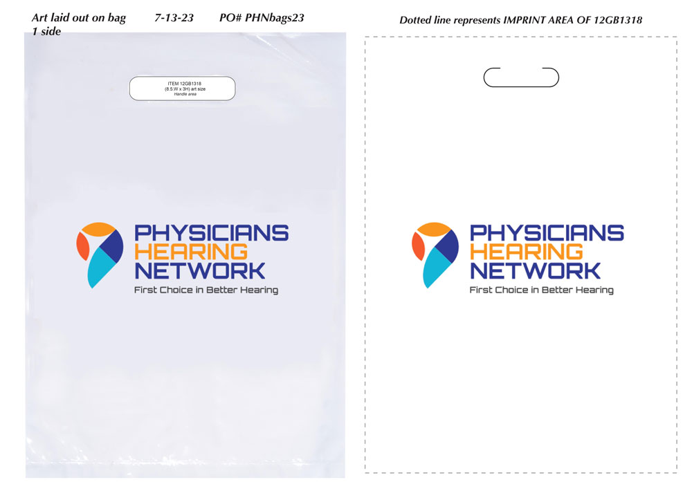 Physicians hearing network bag